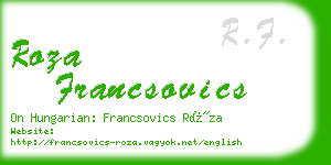 roza francsovics business card